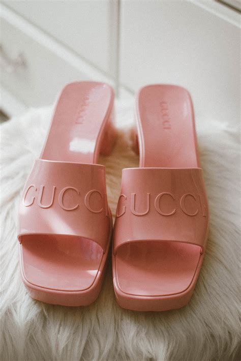 gucci logo rubber slide sandal price|gucci women's rubber slide sandal.